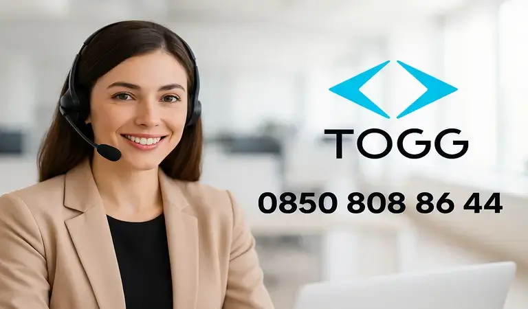 TOGG müşteri hizmetleri numarası, müşteri hizmetleri konseptli bir görsel